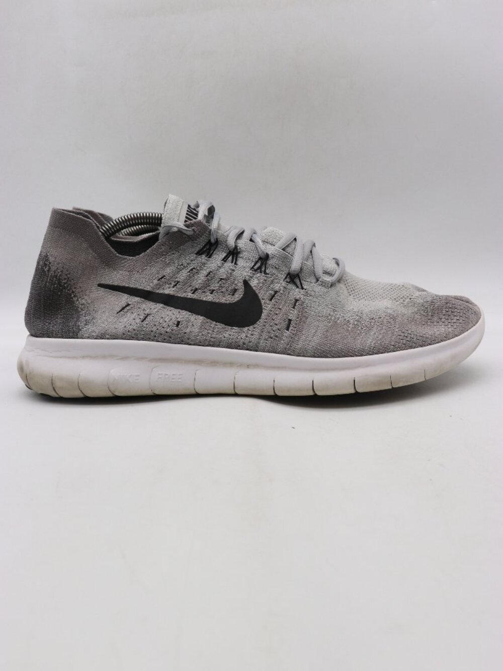 Nike Free RN Flyknit 2017 Men’s Size 13 Wolf Gray Black 880843-002 Running Shoes